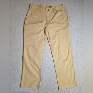 Carhartt Men's Beige Rugged Flex Relaxed Fit Canvas Work Utility Pants